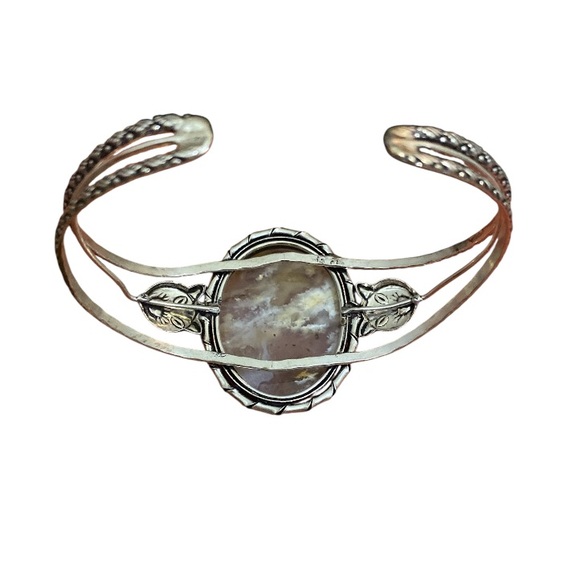 Vintage Plume Agate Bracelet - Picture 3 of 5